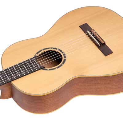 Ortega R131SN-L Family Series Pro Solid Cedar Top Mahogany Neck Nylon 6-String Classical Acoustic Guitar w/Gig Bag For Left Hand Player image 9