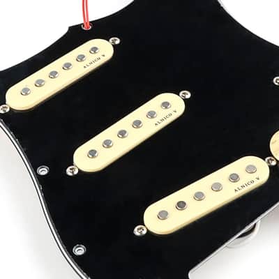 Stratocaster Style Loaded SSS Guitar Pickguard, Black image 3