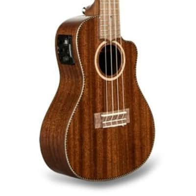 Lanikai All Solid Mahogany Concert Cutaway A/E Ukulele (MAS-CEC) image 5