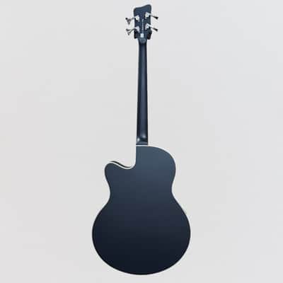 Warwick RockBass Alien Deluxe Thinline Hybrid 4 String Acoustic Electric Bass Guitar -Black image 6