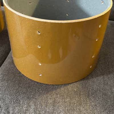 Rogers Holiday Tom Shells - 13” and 16” 1960s - Walopus Champagne Sparkle (Looks more like Sahara Sparkle) image 5