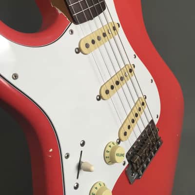 LEFTY! Wildwood Vintage ST66 Swamp Ash Boutique Custom Relic Fiesta Red Nitro Gibson 24.75” Scale Strat 7.2 Lb HSC image 11