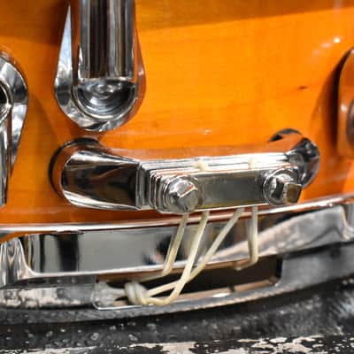 Yamaha Made in Japan 14 x 4 Maple Custom Absolute Piccolo Snare Drum in Honey Amber Lacquer image 7