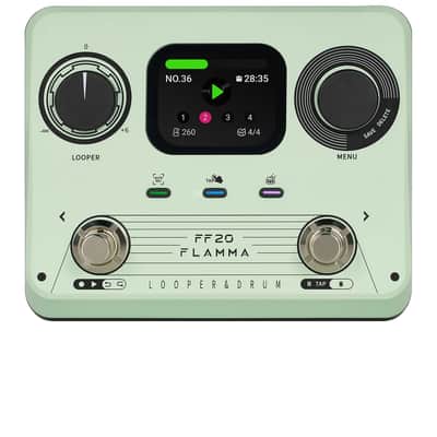 FLAMMA FF20 Stereo Looper Drum Machine with US Power Supply - Green image 1