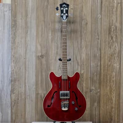 Guild Newark St. Collection Starfire Bass 2010s - Cherry Red image 3