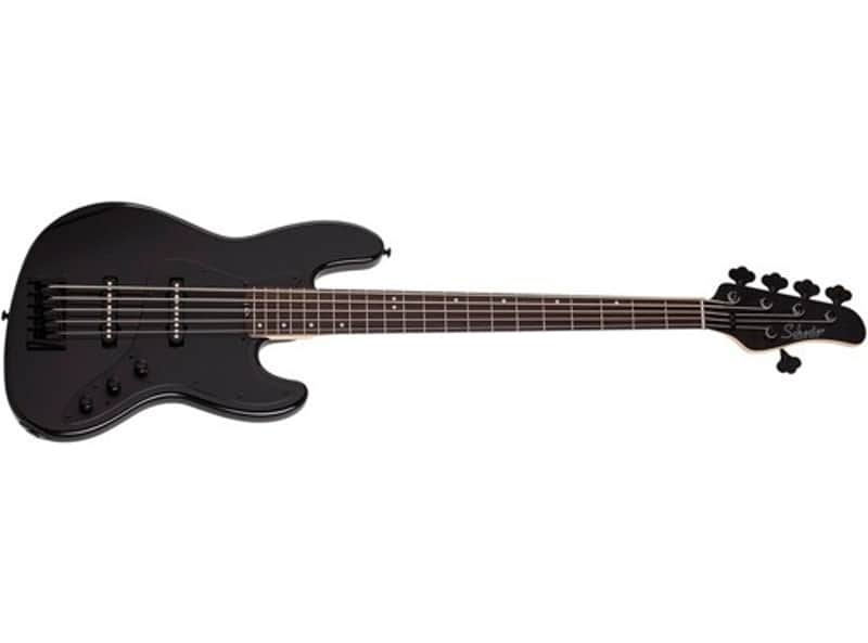 Schecter J-5 5-String Bass Guitar (Black) (Used/Mint) image 1