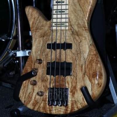Custom Build Left Handed Bass Gtr. Custom Shape Body 2000 - Laquerd Natural Finish. image 4