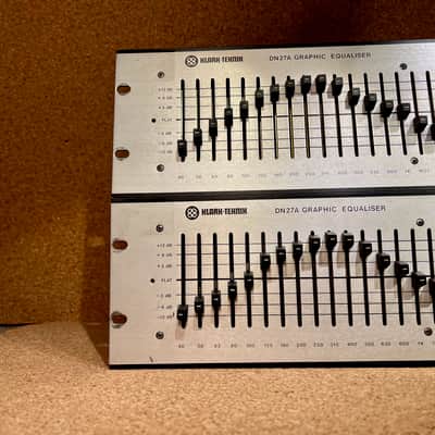 Klark Teknik DN27A Graphic Equaliser – 1970s – Matched PAIR consecutive serial num – RARE – Serviced – Warranty image 2