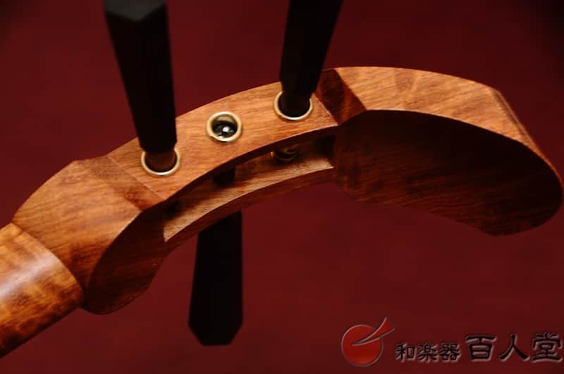 地歌三味線 花梨トチ模様入り 【百人堂】 Japanese String Instrument