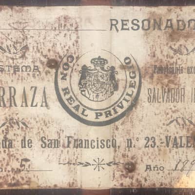 Terraza Resonador 1898 – Ex. Regino Sainz de la Maza? - extremely rare classical guitar by Carlos Terraza/Salvador Ibanez - Francisco Tárrega played one - video! image 19
