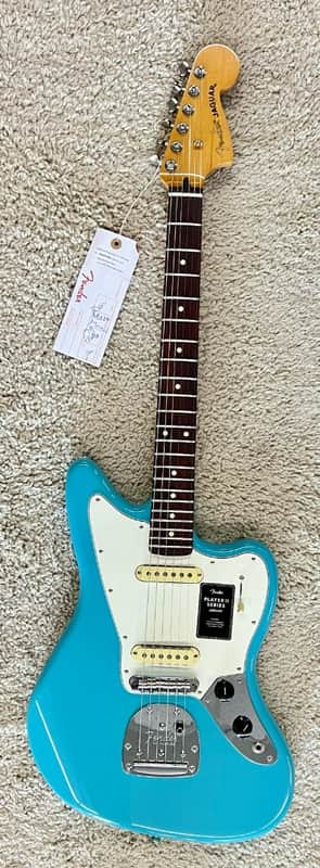 Fender Player II Jaguar Elec. guitar, Rosewood Fingerboard, Aquatone Blue - MIM