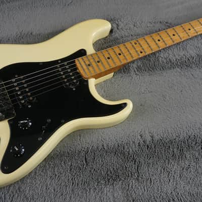 1985 ESP Japan Custom Craft House Super Strat Rare Early Pre-LTD Birdseye Maple Floyd Rose White image 4