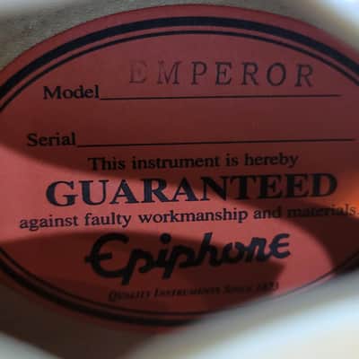 Epiphone Emperor Joe Pass Hollow Body Electric with Hardshell case 1998 - Natural image 7