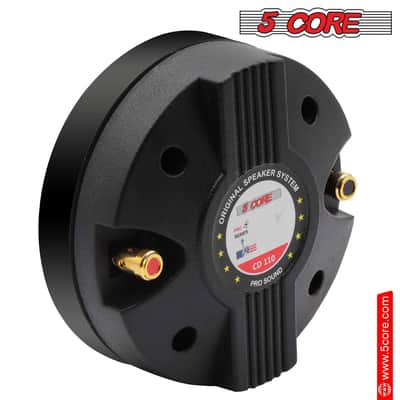 5 CORE Horn Speaker Tweeter Compression Driver 1.75 Inch Titanium Voice Coil 220W Peak 8 Ohm 110 Watts RMS Loud 105dB 18 Oz 110mm Magnet- Screw-on Thr image 6
