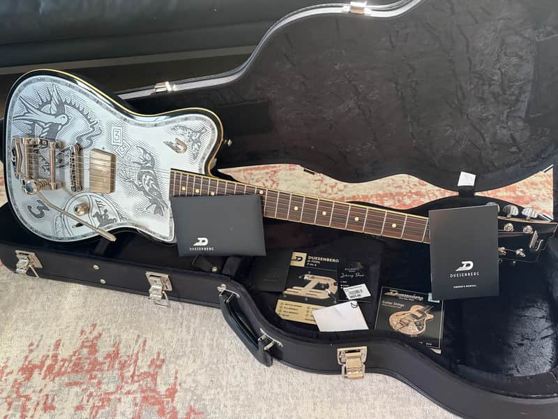 Duesenberg Johnny Depp Signature Series Electric Guitar 2010s - Aluminum Tattooed image 1