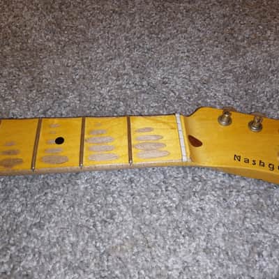Nash T52 Telecaster Maple Neck with Tuners - Boatneck/Soft V image 3
