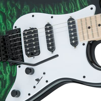 Jackson X Series Sig Adrian Smith SDXQM Maple FB Transparent Green image 5