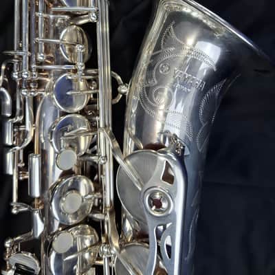 NO TARIFFS - Yamaha YAS-62S Silver Alto Saxophone Purple Logo image 2