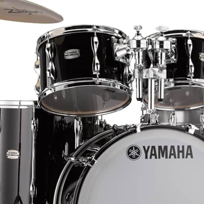 Yamaha New Recording Custom 4pc Drum Shell Set Solid Black w/ 18" Bass Drum - IN STOCK! image 4