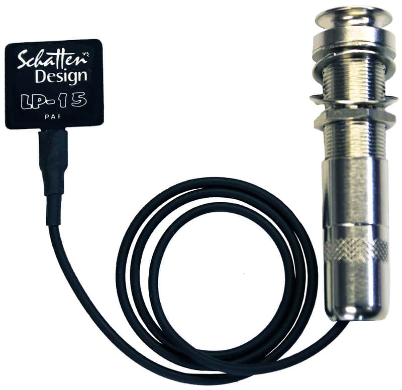 Schatten LP-15 Insider Guitar/Ukulele Soundboard Pickup w/Jack, Internal Mount image 1