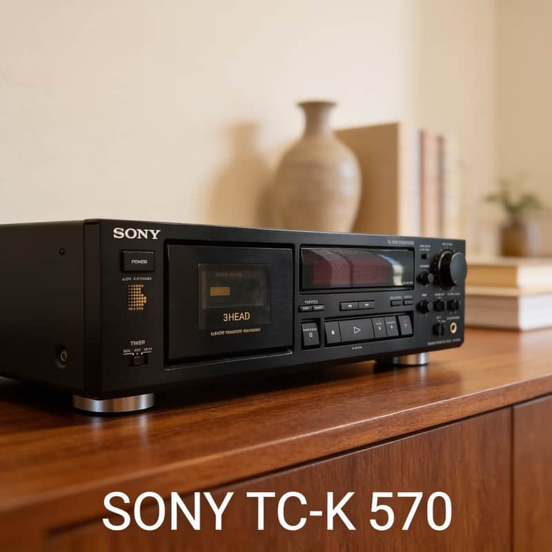 Sony TC-K 570 Rare Vintage Stereo Cassette Deck Serviced Working 3 Head Warranty image 1
