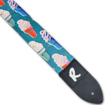 Ice Cream Cone Guitar Strap- Ice Cream Guitar Strap - Soft Serve Ice Cream Guitar Strap-Pink Guitar Strap- Double Padded- Comfortable- image 1