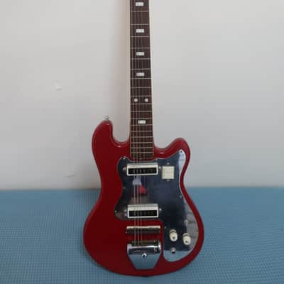 Vintage 1960s Teisco Guyatone Kent Bizarre Guitar 2 PU Small Body Surf Machine Lots O' Chrome Velvet Underground Played A Similar One! image 1