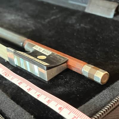 Antique vintage Conrad Gotz*** 3 star bow Violin Bow - grafted, repaired, and just a bit longer image 3