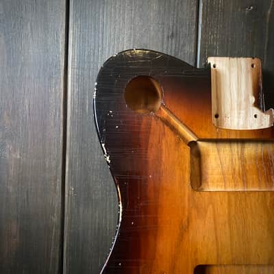 Deluxe Telecaster Aged Guitar Body - Three Tone Sunburst medium guitar relic guitar body by Jozo Reece Guitars image 15