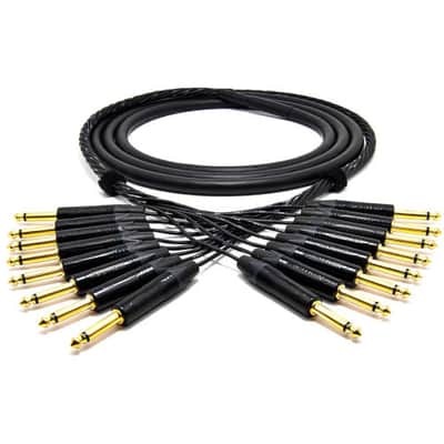 Mogami Gold 8 Channel Analog Snake Cable 8x  1/4” TS Male to 8x 1/4” TS Male (10') image 2