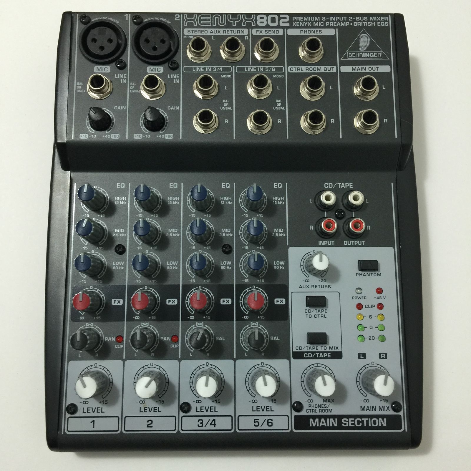 Behringer 802 8-Input 2-Bus Mixer XENYX EQ | Reverb