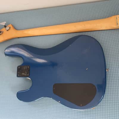 Vintage Bass Guitar Project Cracked Neck Charvette by Charvelle Jackson P Bass Purple Low Serial Number #137 Lots of High Quality Parts Nut Tuners Bridge Pick Ups Loaded Working Body Frets Electronics Neck Plate Hair Heavy Metal image 3