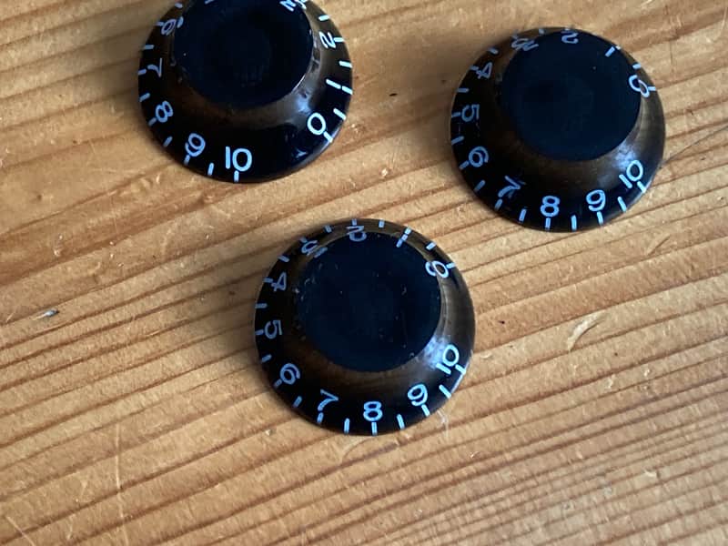 Epiphone Thunderbird Bass Guitar Control Knobs x 3 2006 Korea image 1