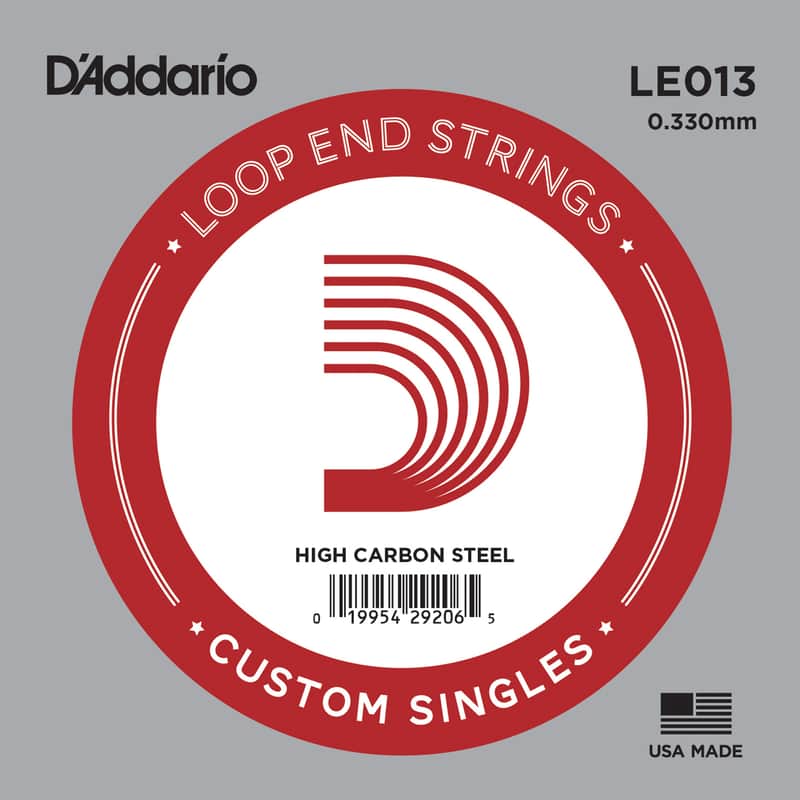 D'Addario LE013 Plain Steel Loop End Single String .013 image 1