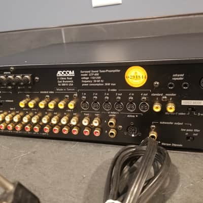 Adcom ADCOM GTP-600 Stereo Surround Sound Tuner Preamplifier/Processor Black image 7