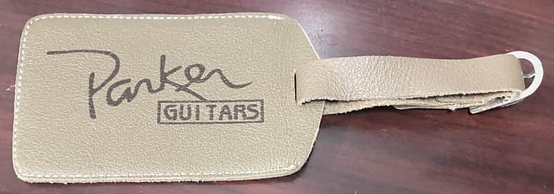 Park Guitars- luggage/case tag, leather, NOS image 1
