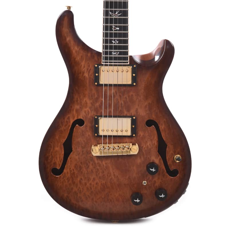 PRS Private Stock Hollowbody II Piezo Redwood Burl Natural w/Wrap Around Micro Burst (Serial #0349740) image 1