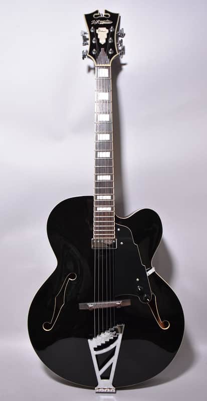 D'Angelico Premier EXL-1 Hollowbody Archtop Electric Guitar Black Finish image 1