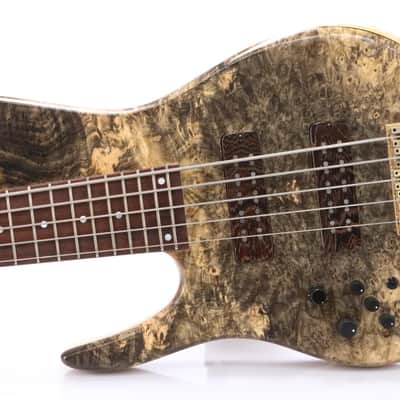2000 Fodera Imperial Beezelite Buckeye Burl 5-String Bass Guitar Lefty #50662 image 2