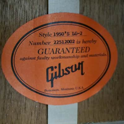 Gibson LG-2 1950's (2022) Sunburst "MINT" image 9