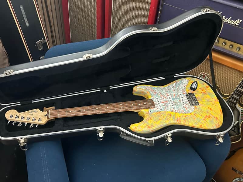 Fender Splattercaster Stratocaster 2003 Limited Edition Flame Neck OHSC