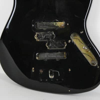 1974 Vintage Fender Jazz Bass BODY Black Re-fin American JazzBass Precision Lightweight 4.2 LBS 1970's image 8