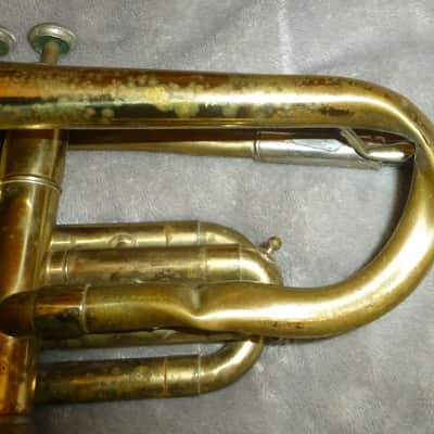 Vintage Silvertone Cornet 1968 - 1969 made in Elkhart Indiana Vincent Bach Corp 7-c Mouthpiece FOR PARTS OR REPAIR image 3