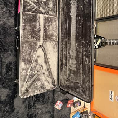 Epiphone Robb Flynn Signature "Love / Death" Baritone Flying V 2011 - Ebony with Love / Death Graphic image 3
