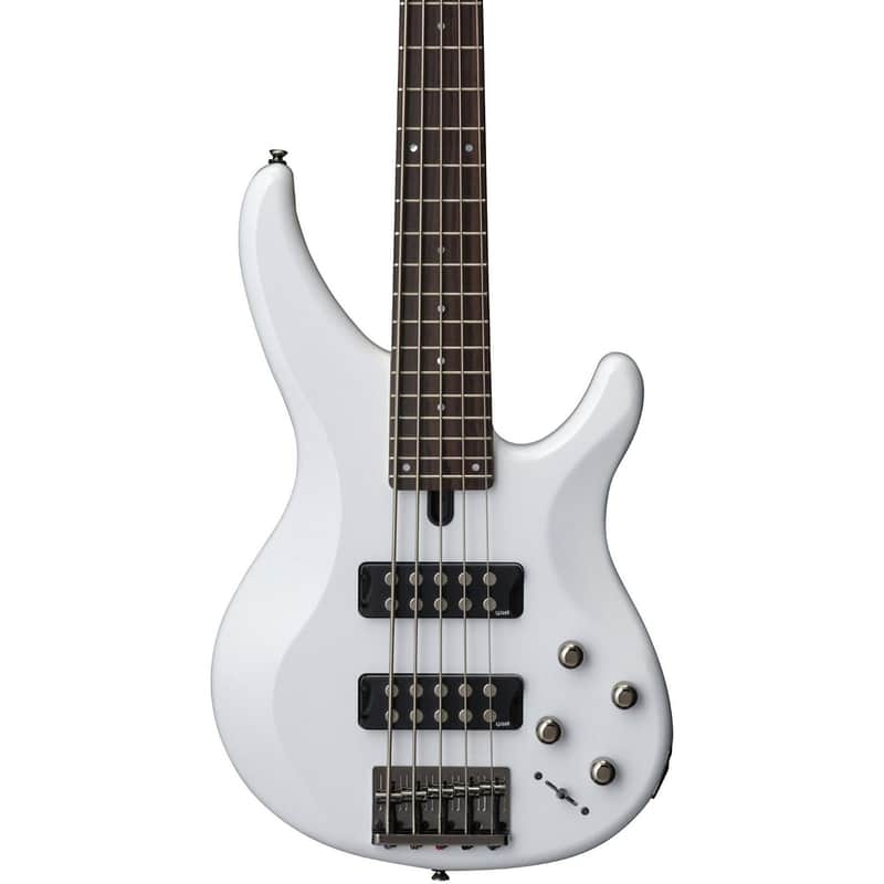 Yamaha TRBX305 5-String Electric Bass - White image 1