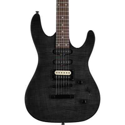 Kramer Striker Figured HSS Electric Guitar, Laurel Fingerboard, Transparent Black, Open Box (Very Good) image 5