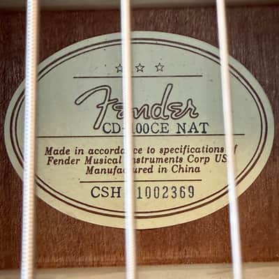 Fender CD 100ce Acoustic Electric Guitar w/Hard Shell Case image 13