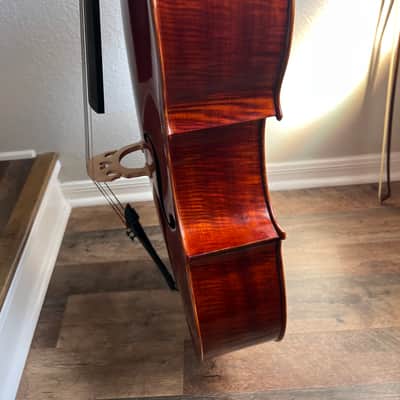 Beautiful 4/4 Panis Angelicus Cello w/ Bow & Hard Rolling Case image 6