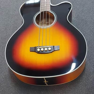 Takamine GB72CE BSB G Series Jumbo Cutaway Acoustic/Electric Bass 2010s - Gloss Brown Sunburst with Flame Maple Back and Sides image 4