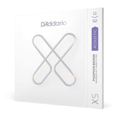 D'Addario XS Coated Phospher Bronze Acoustic Guitar Strings, 11-52 Custom Light image 3